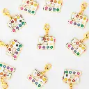Color Wheel Zipper Charm