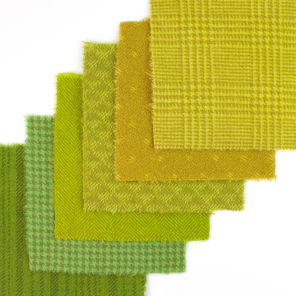 5" x 5" Textural Paint Chips - Green