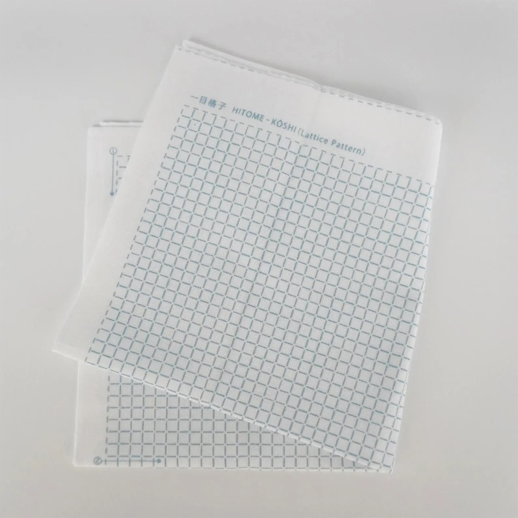 Single Lattice, Sashiko Cloth, White