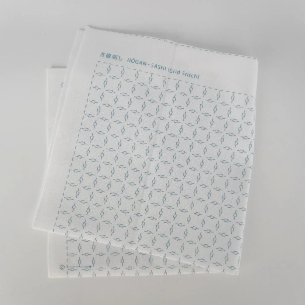 Grid, Sashiko Cloth, White