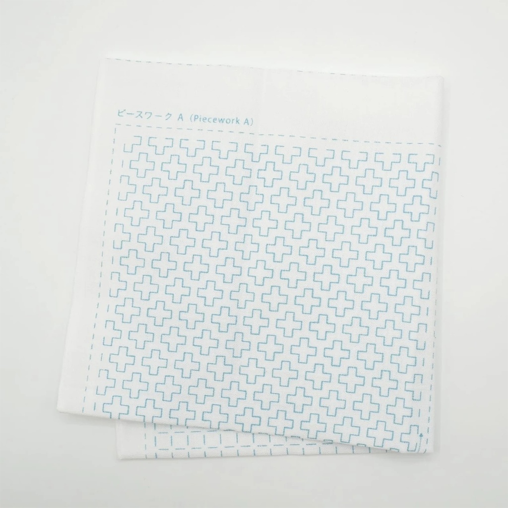 Piecework A, Sashiko Cloth, White