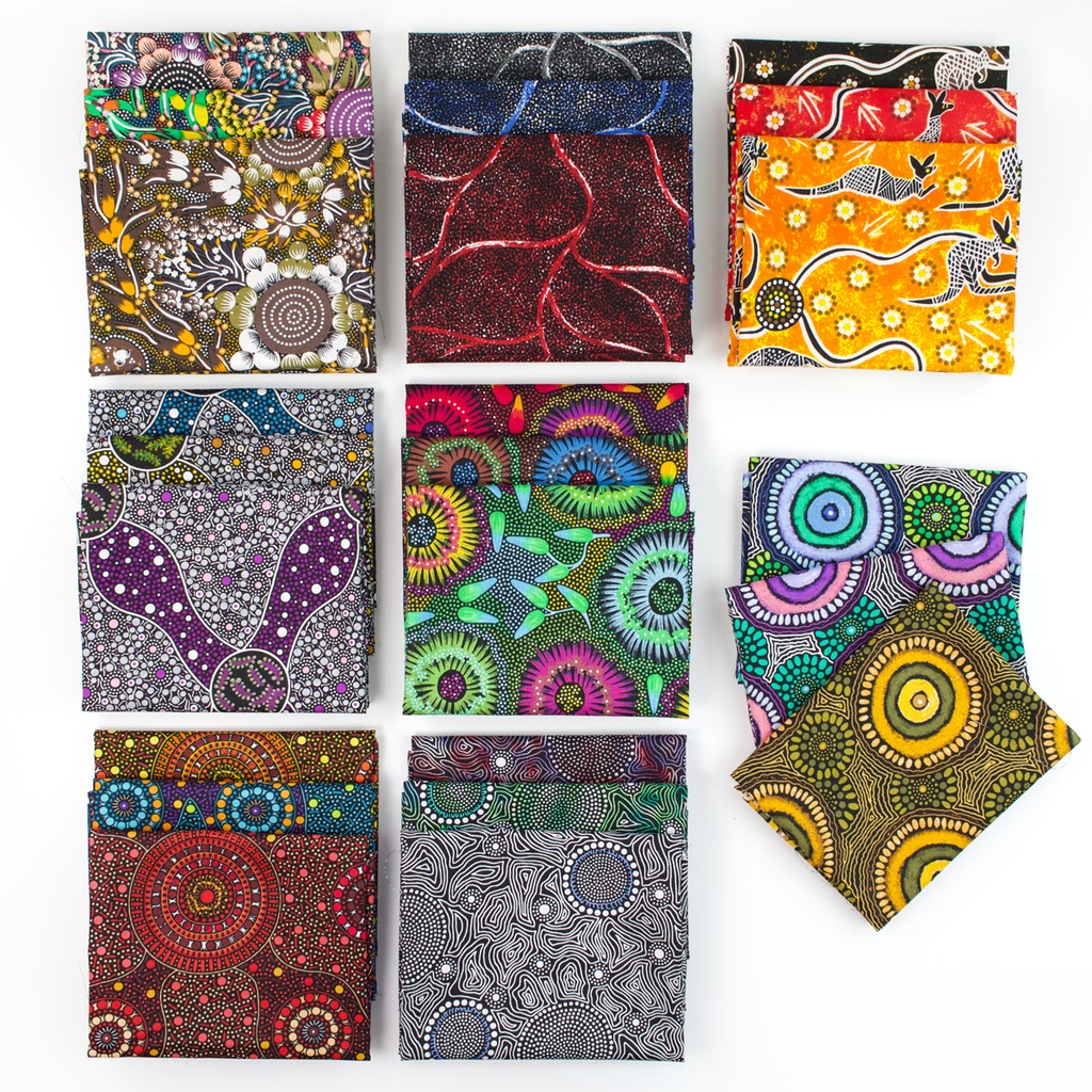 Waterhole and Riverbed Aboriginal FQ Bundle