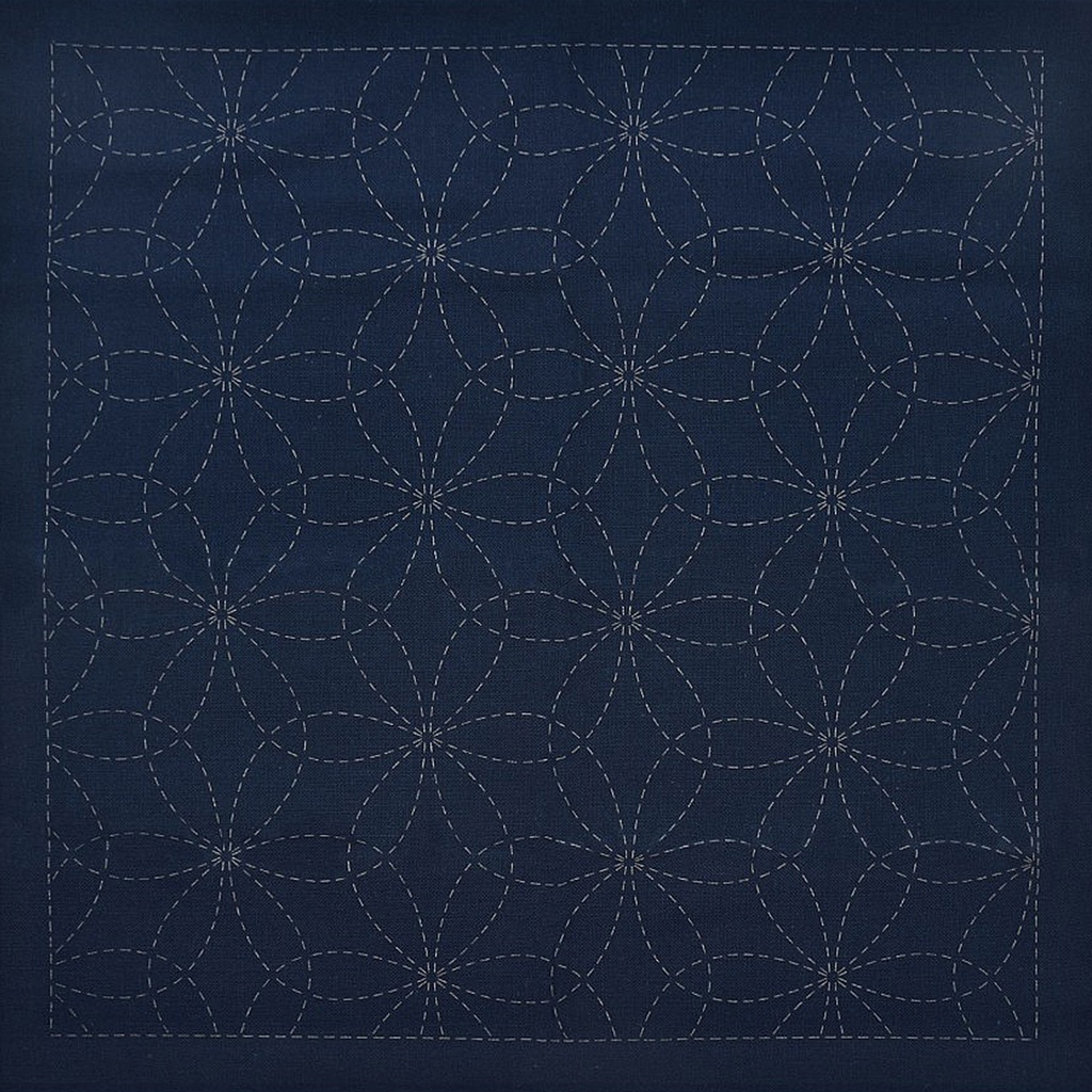 Olympus Sashiko Sampler, Hana-Zashi, Navy