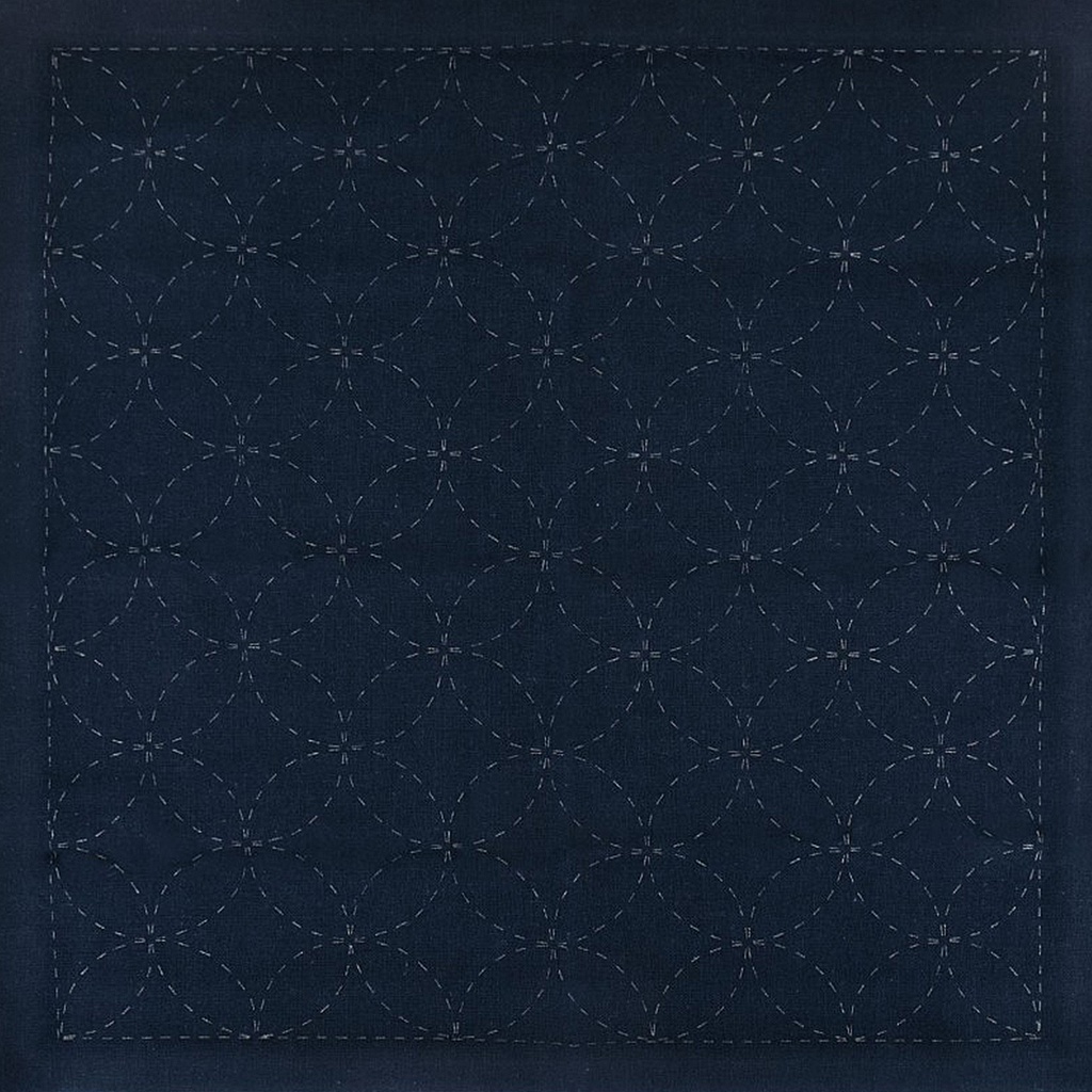 Olympus Sashiko Sampler, Shippo-Tsunagi, Navy