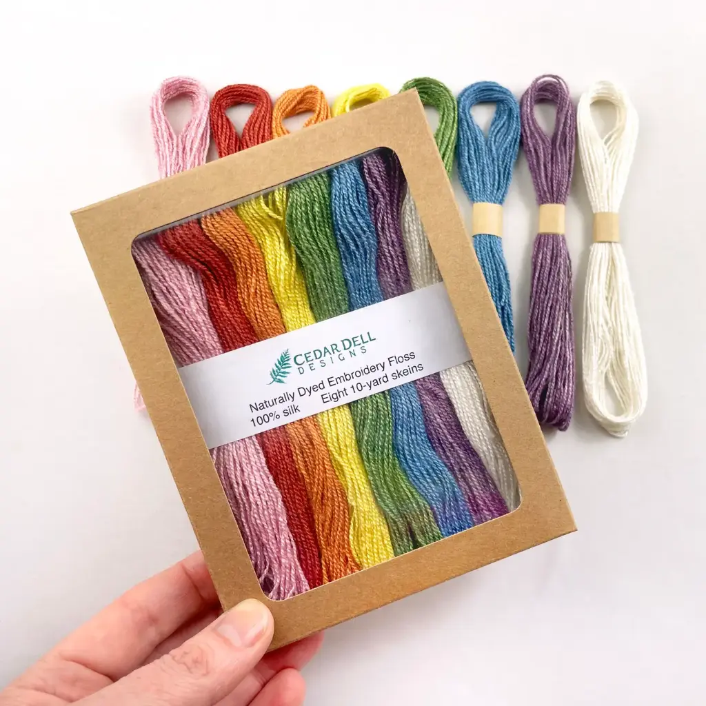 Naturally Dyed Silk Embroidery Floss - Rainbow Set