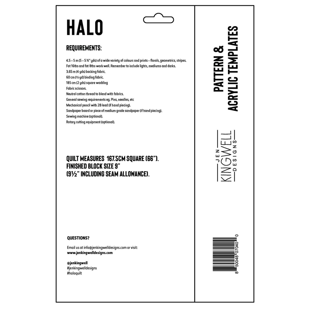 JKD Halo, Pattern & Acrylic Templates