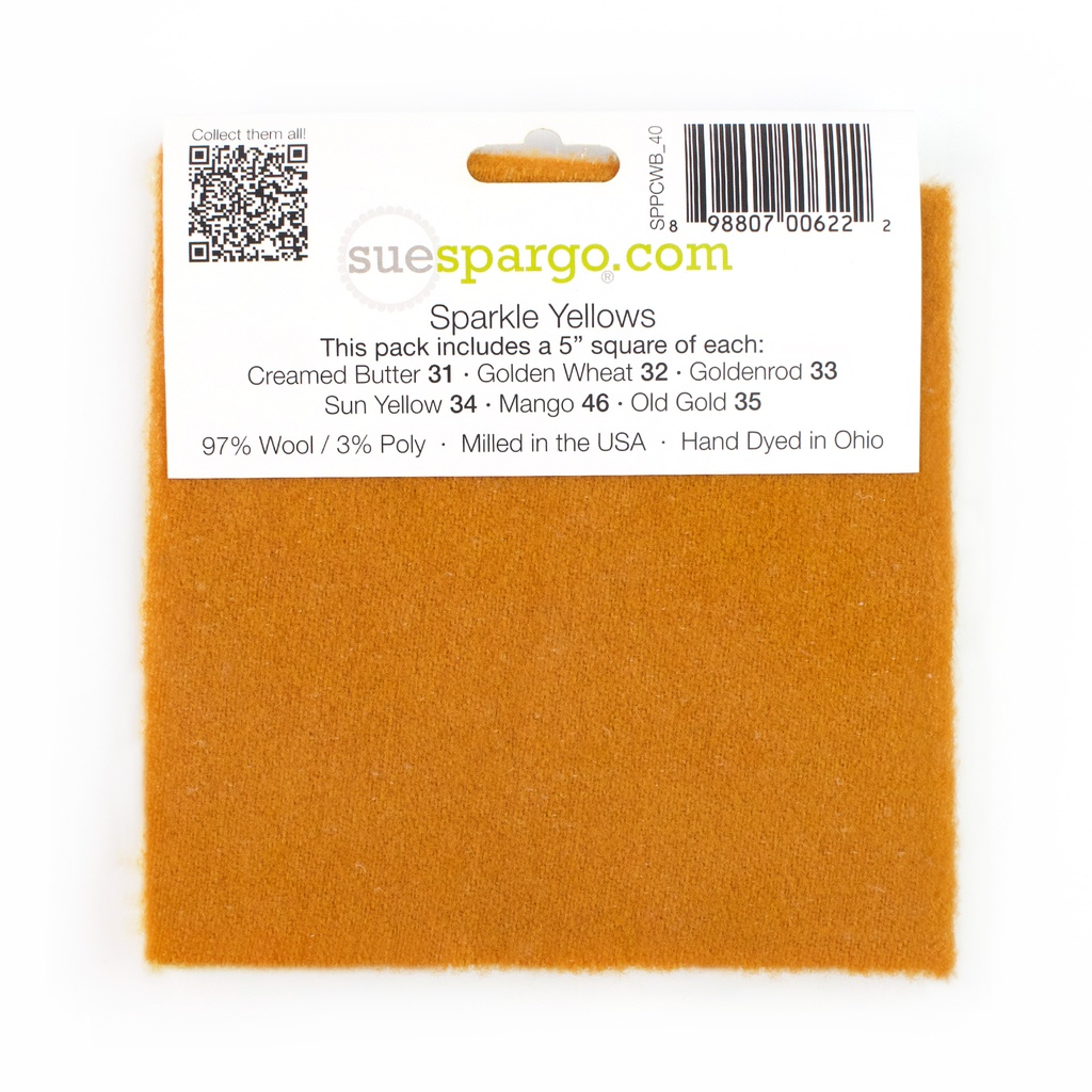 5" x 5" Sparkle Paint Chips - Yellow