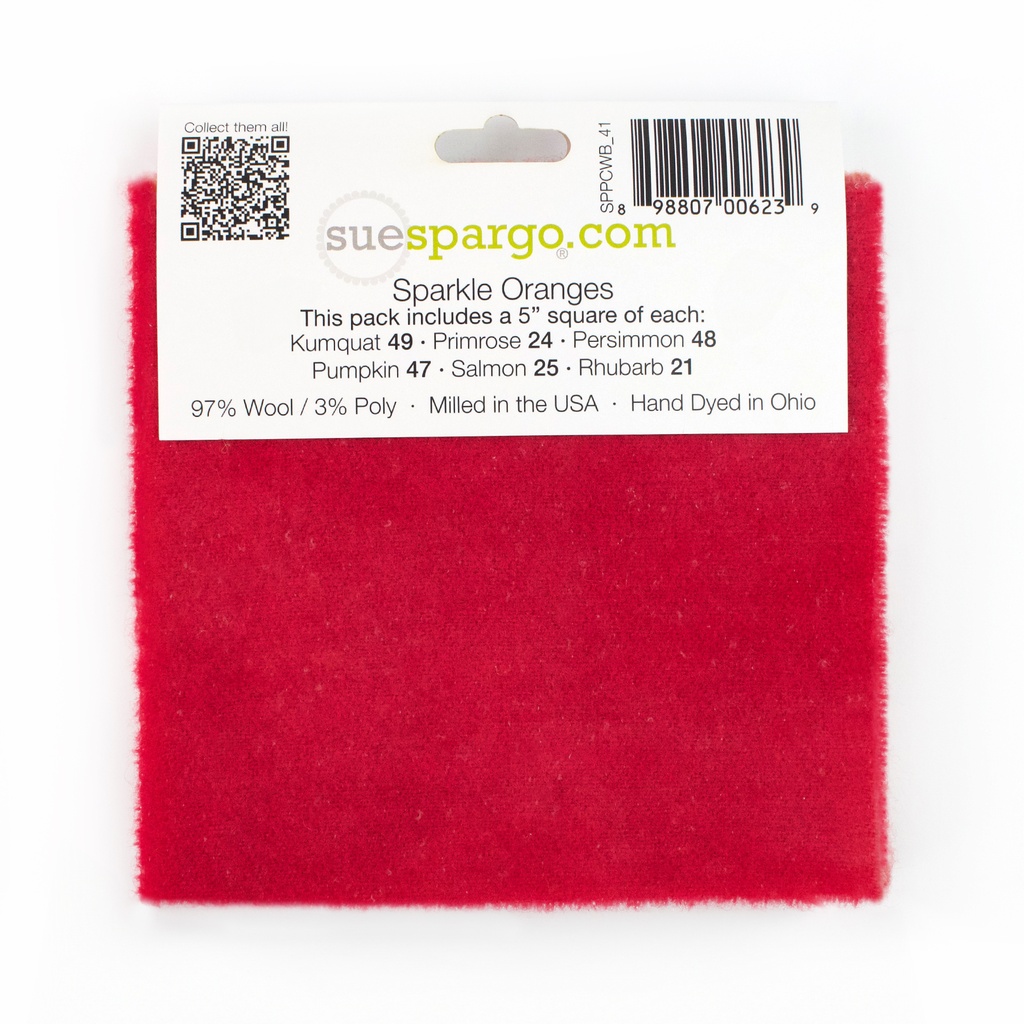 5" x 5" Sparkle Paint Chips - Orange