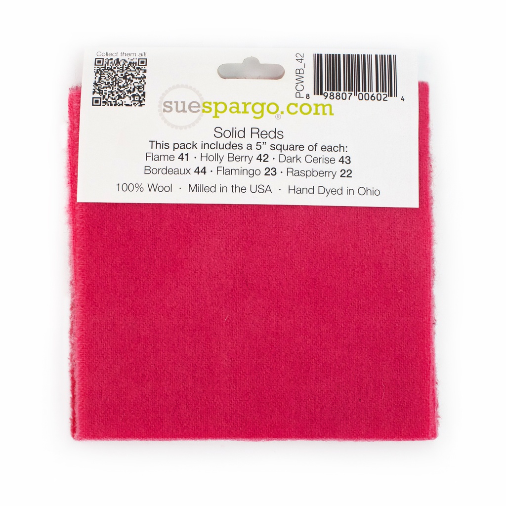 5" x 5" Solid Paint Chips - Red