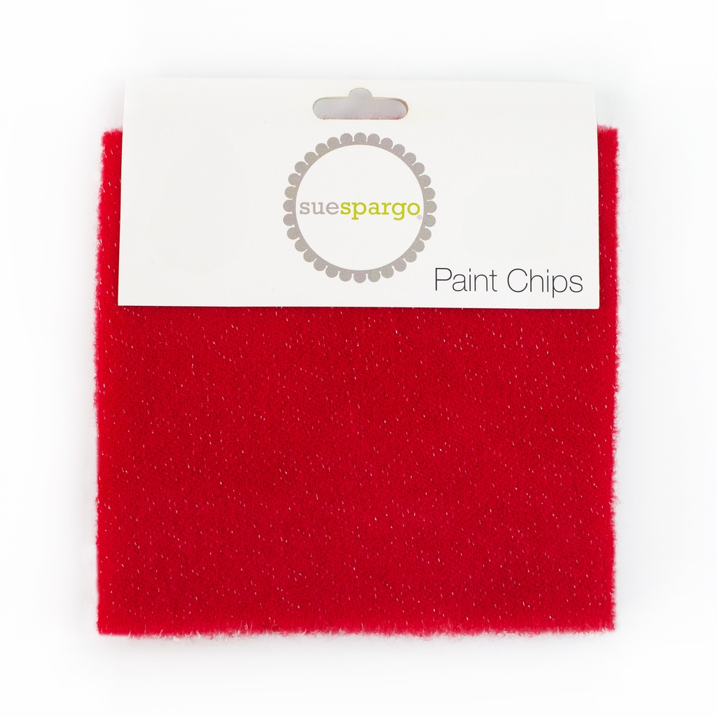 5" x 5" Sparkle Paint Chips - Red