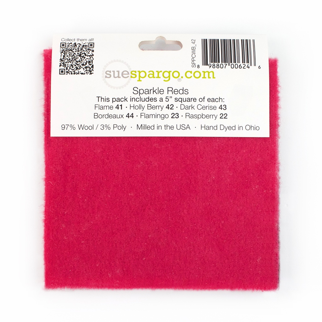 5" x 5" Sparkle Paint Chips - Red