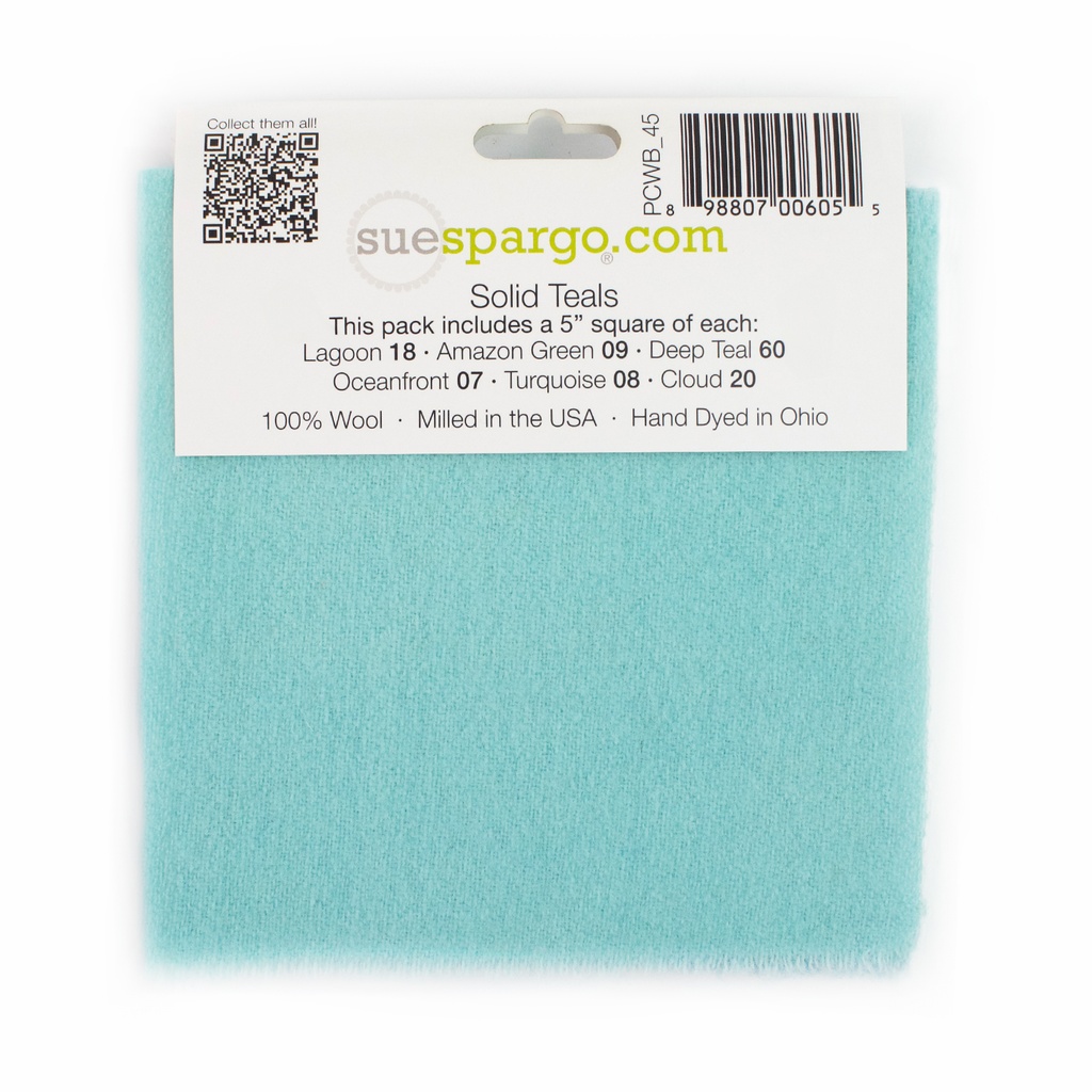 5" x 5" Solid Paint Chips - Teal