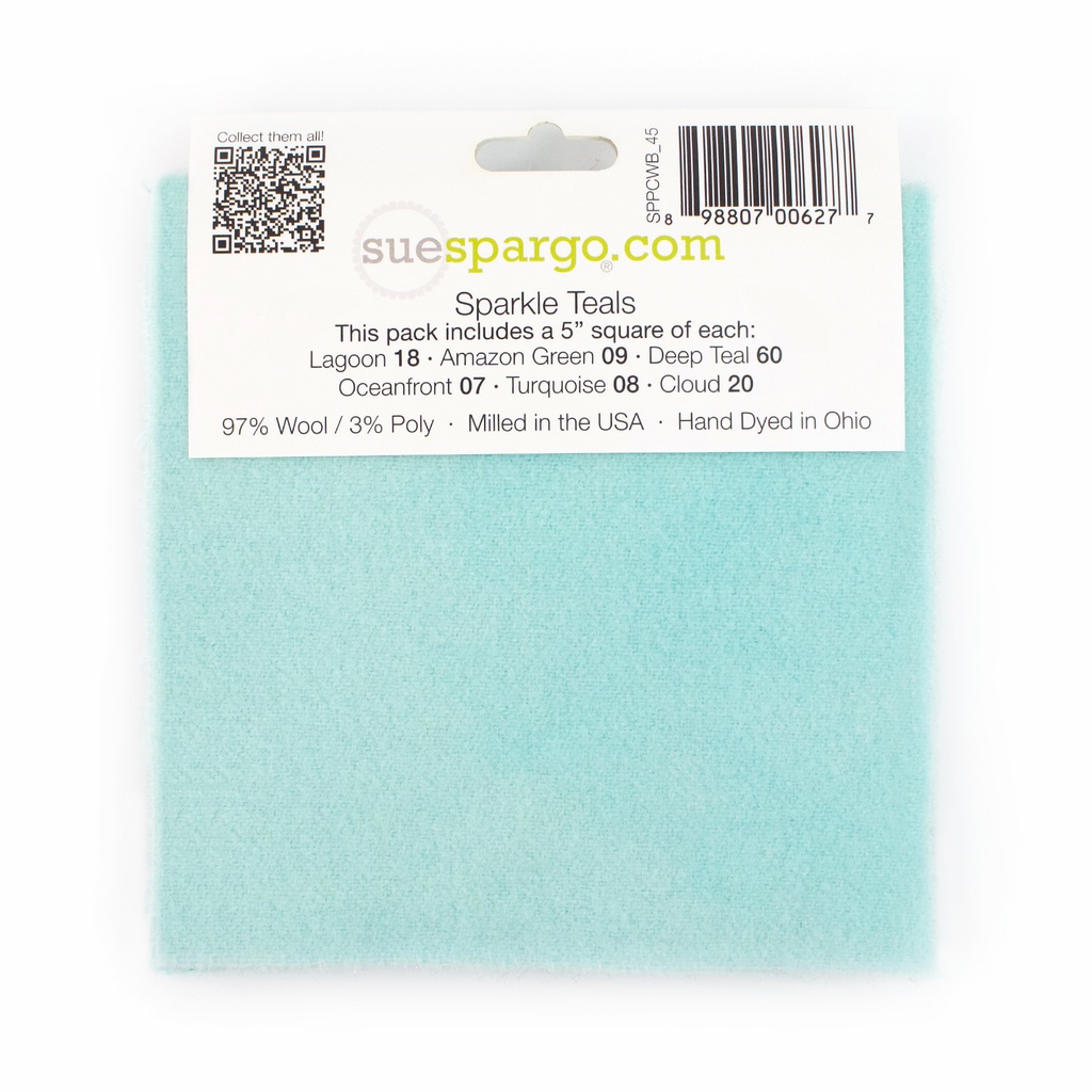 5" x 5" Sparkle Paint Chips - Teal