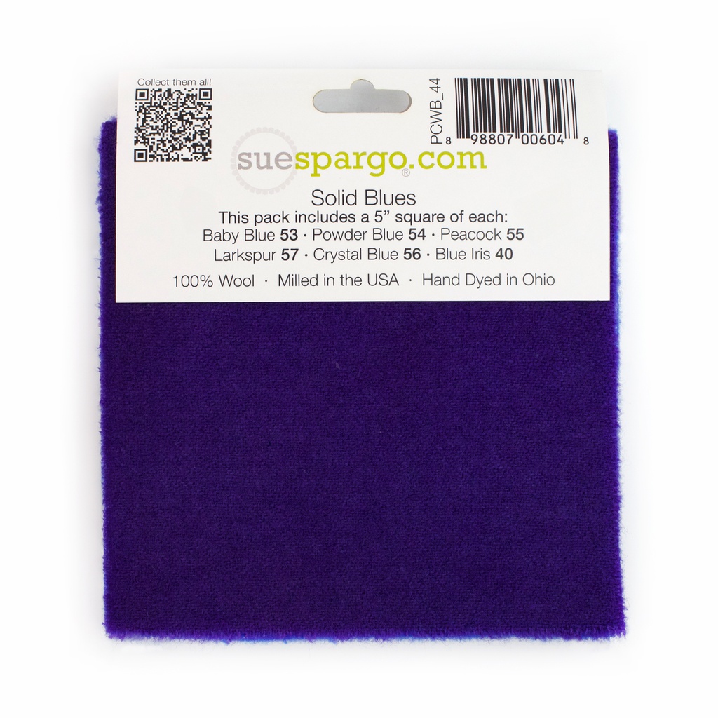 5" x 5" Solid Paint Chips - Blue