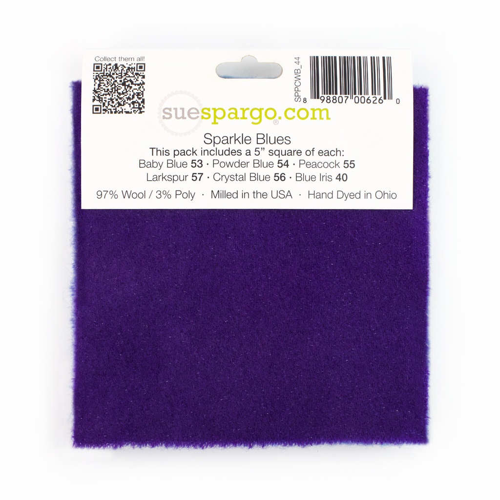 5" x 5" Sparkle Paint Chips - Blue