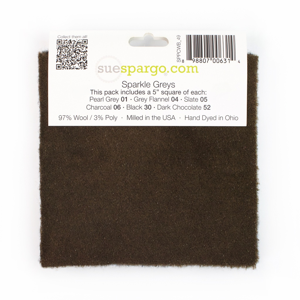 5" x 5" Sparkle Paint Chips - Grey