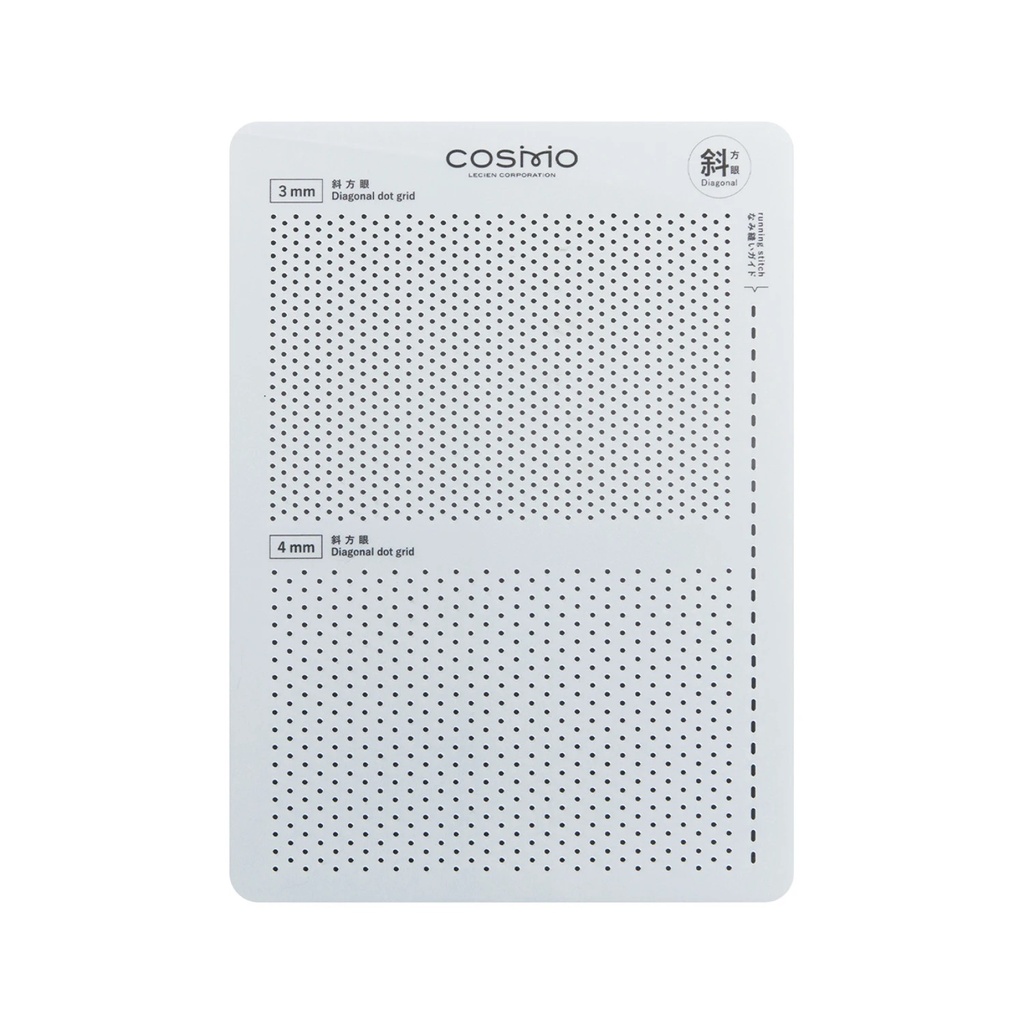 Sashiko Template, Diagonal Dotted Grid