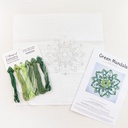 Green Mandala Embroidery Kit