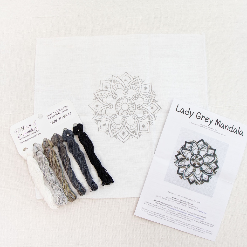 Lady Grey Mandala Embroidery Kit