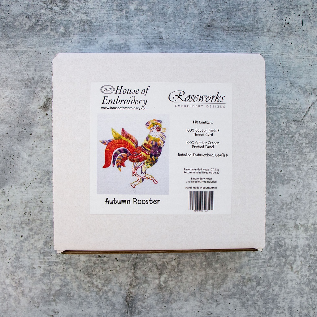 HOB Autumn Rooster Embroidery Kit
