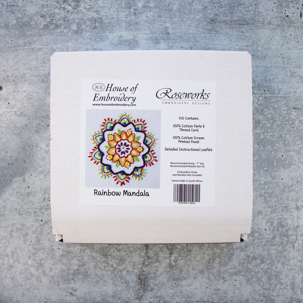 HOB Rainbow Mandala Embroidery Kit