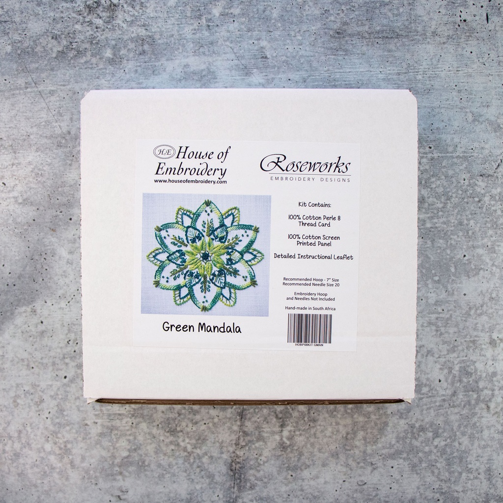 HOB Green Mandala Embroidery Kit