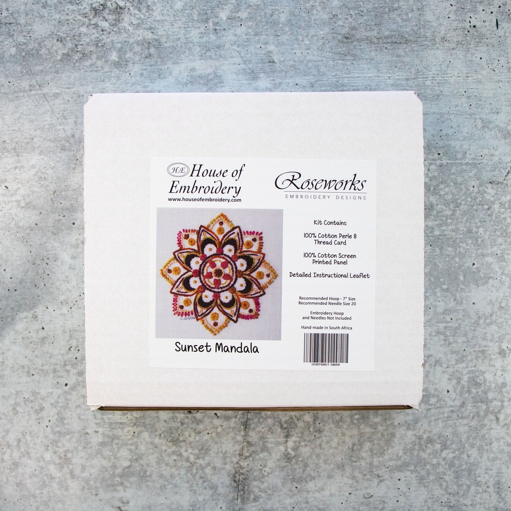 HOB Sunset Mandala Embroidery Kit