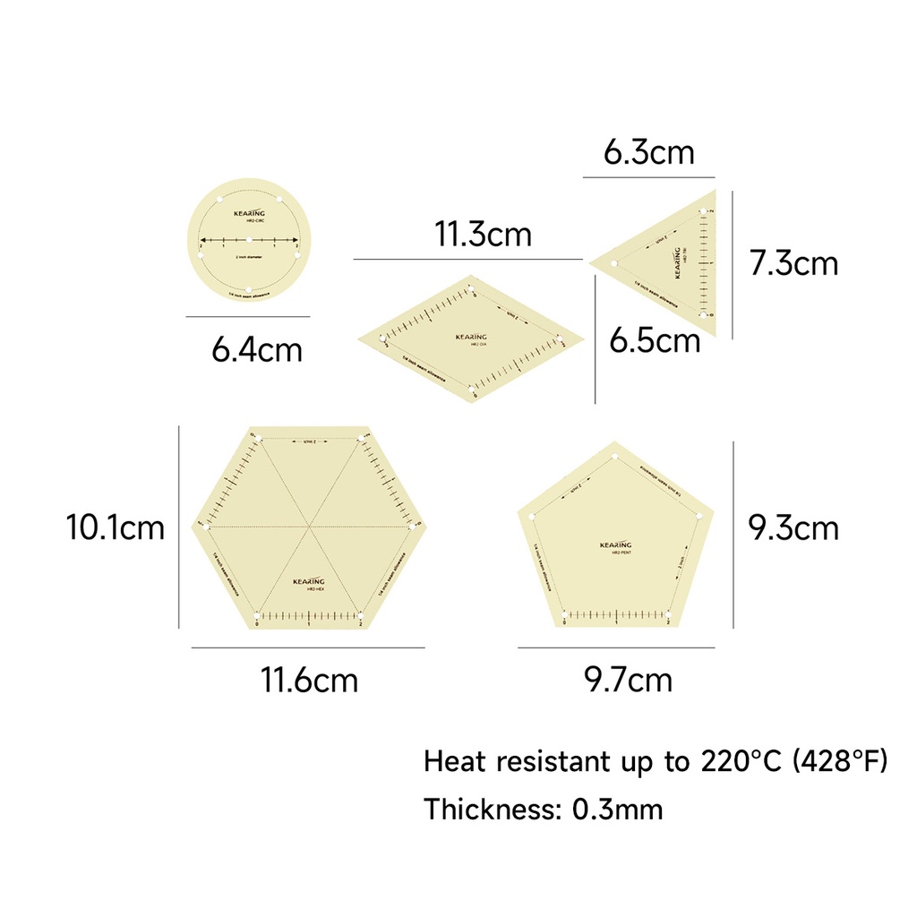 Hot Ironing Ruler Sets