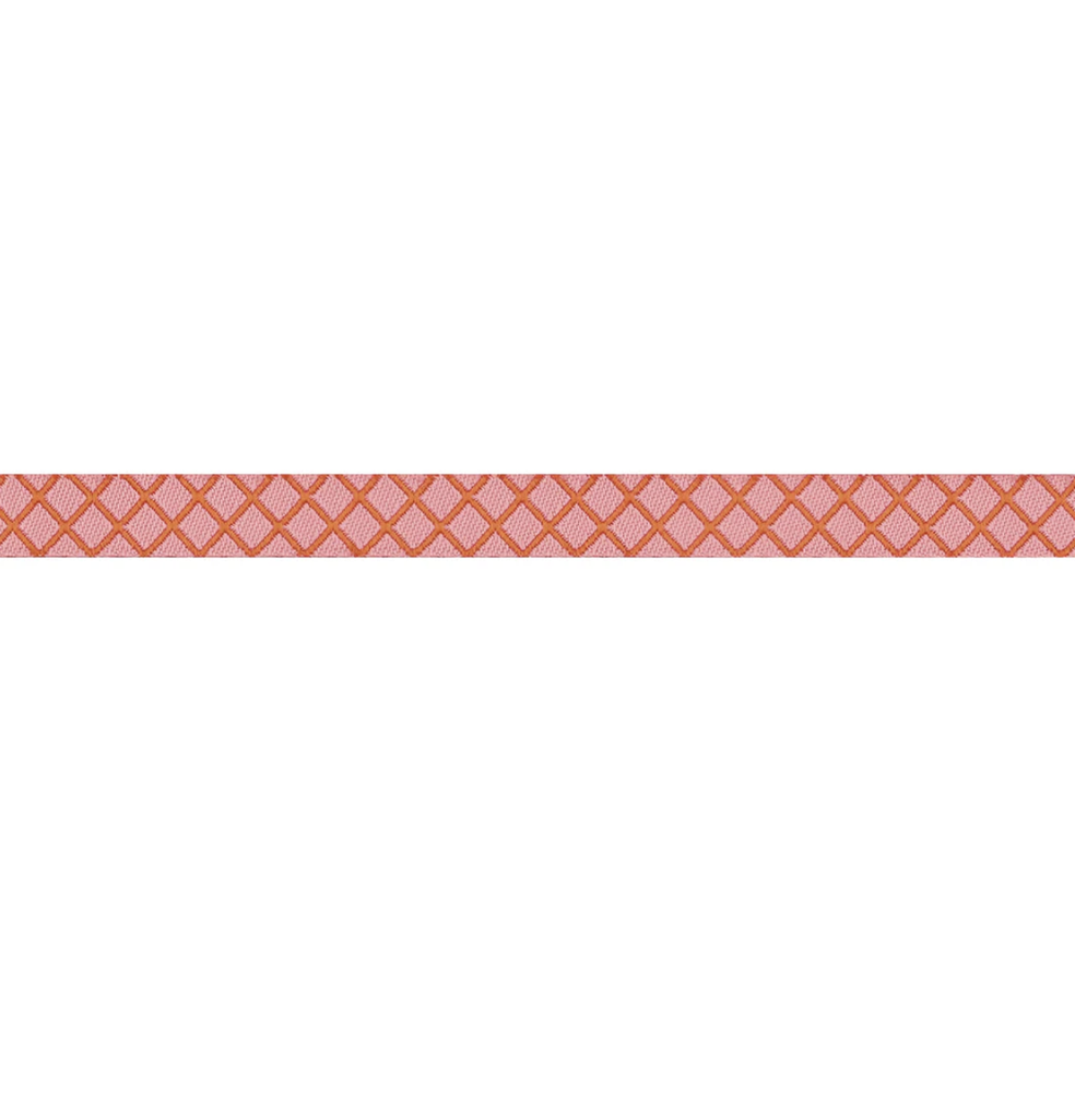 Ribbon Yardage - On the Grid, Salmon