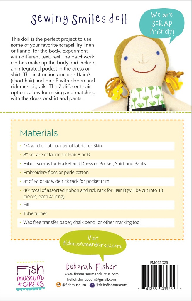 Sewing Smiles Doll Pattern 