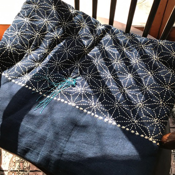 ASA-NO-HA, SASHIKO CLOTH, INDIGO