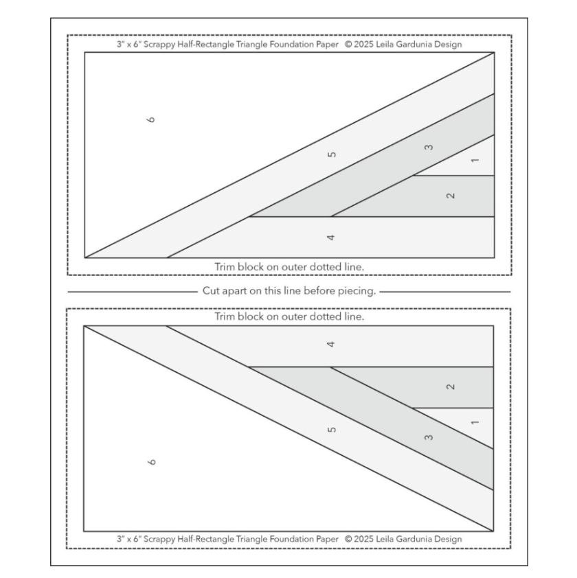 Scrappy Half-Rectangle Triangle Foundation Pad