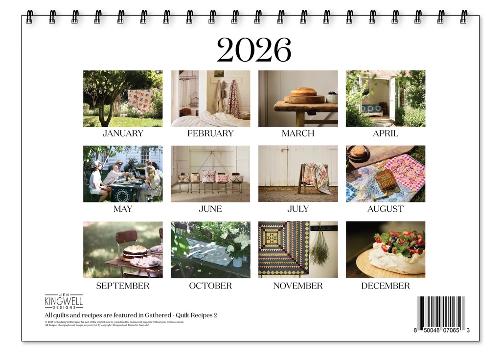 2026 Jen Kingwell Calendar