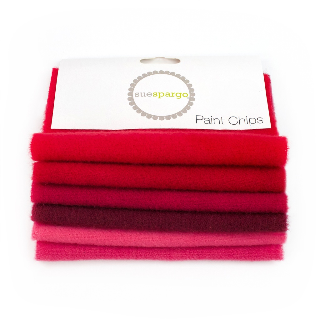 5" x 5" Solid Paint Chips - Red