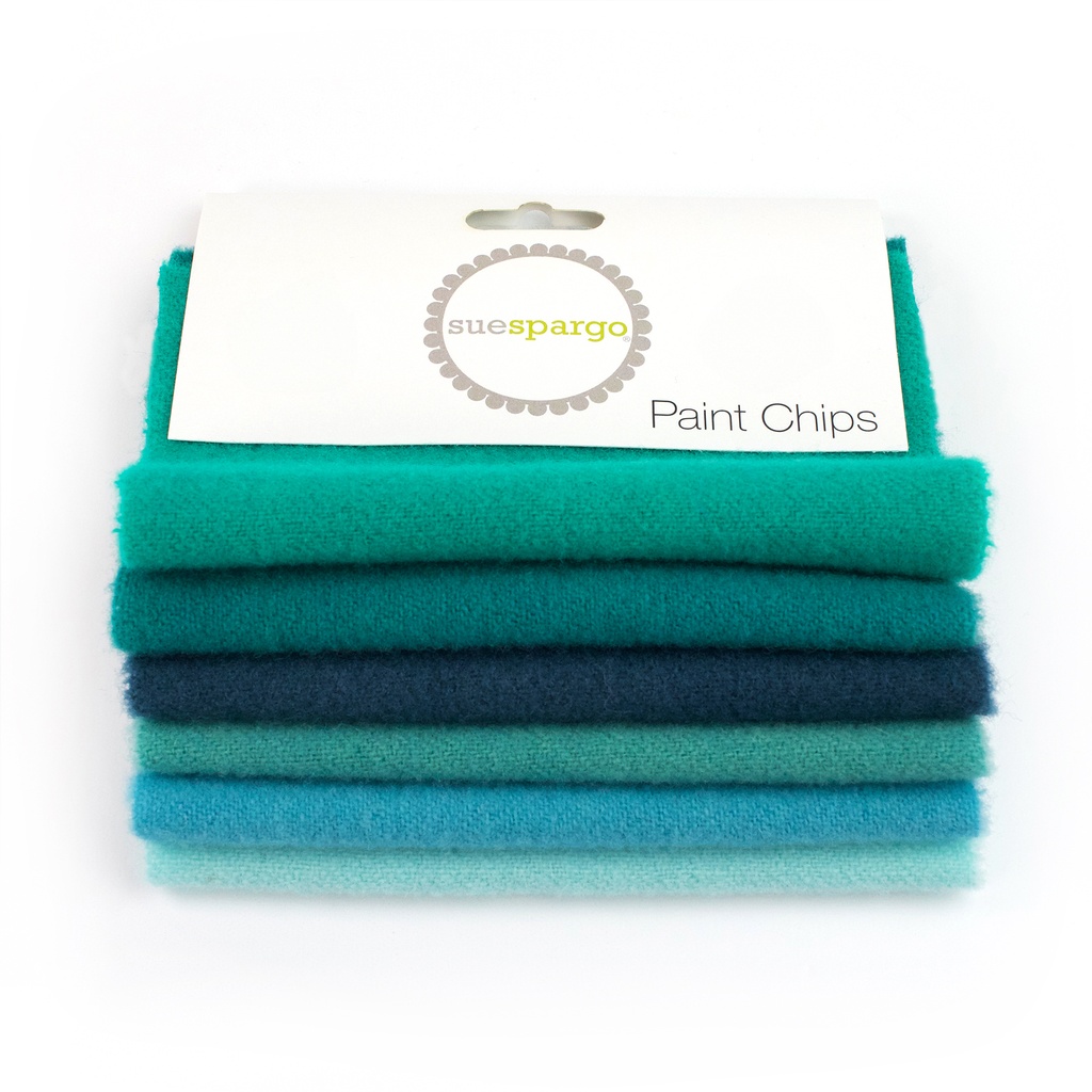 5" x 5" Solid Paint Chips - Teal
