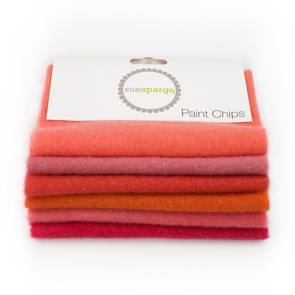 5" x 5" Sparkle Paint Chips - Orange