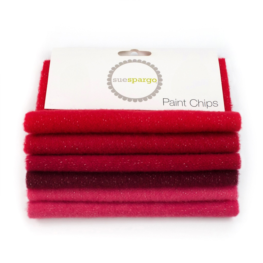 5" x 5" Sparkle Paint Chips - Red