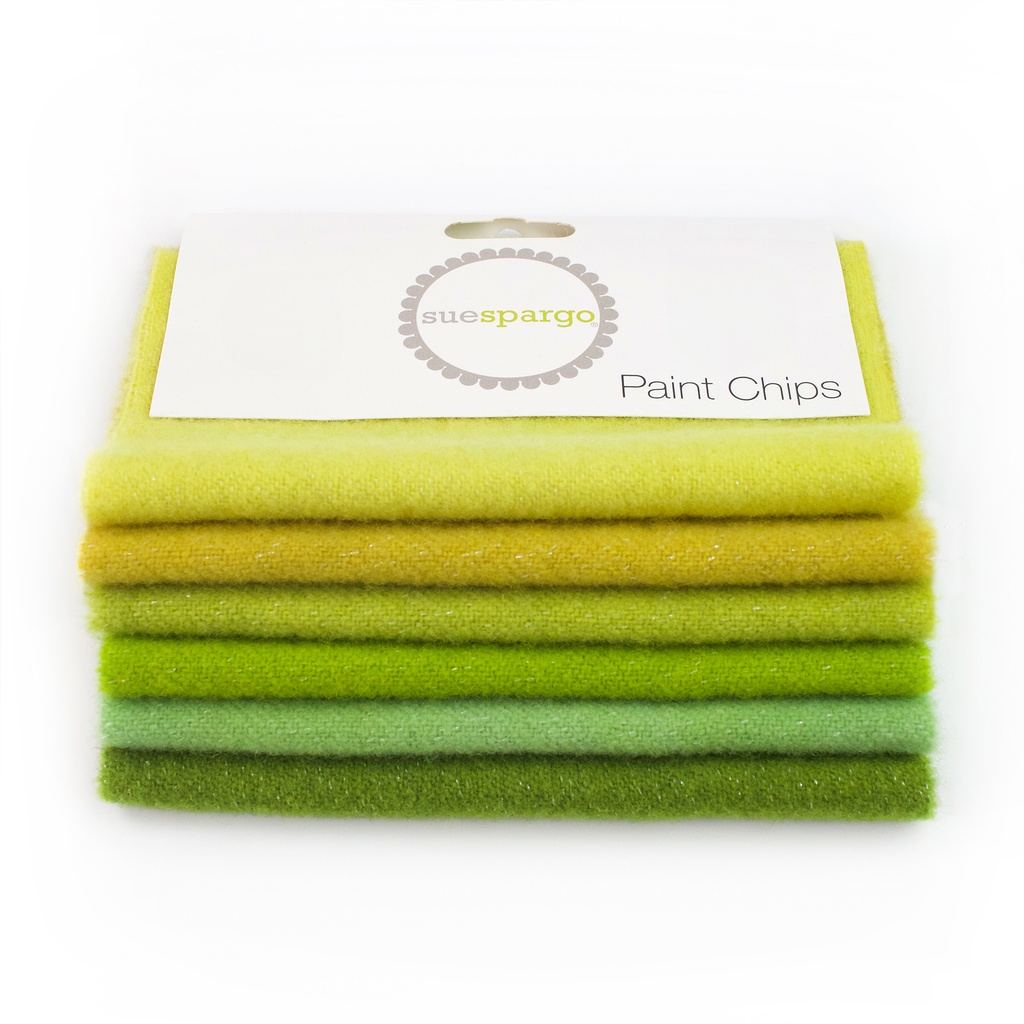 5" x 5" Sparkle Paint Chips - Green