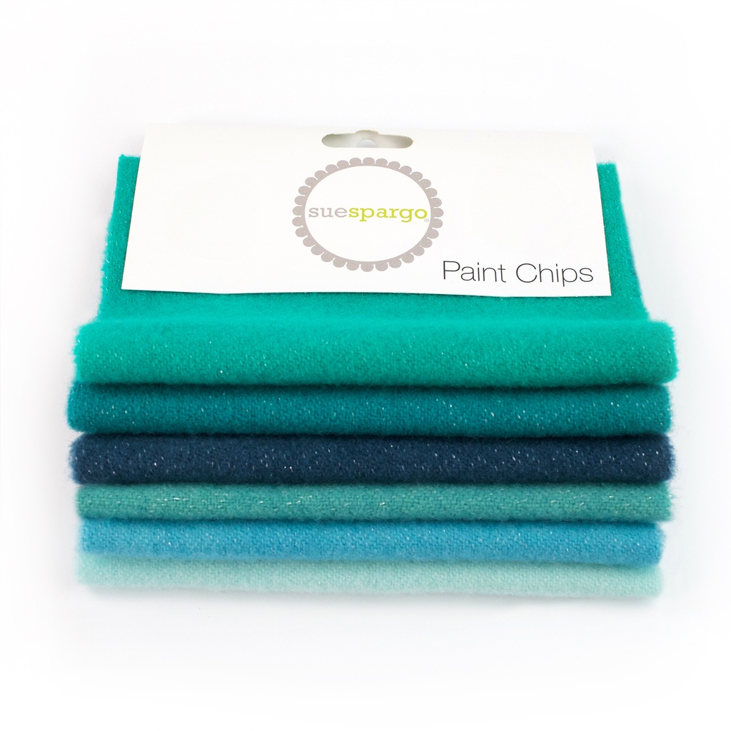 5" x 5" Sparkle Paint Chips - Teal