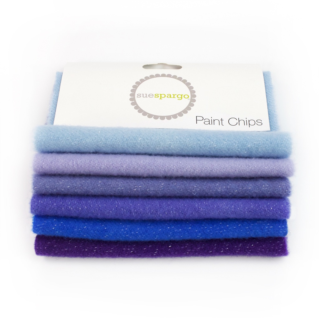 5" x 5" Sparkle Paint Chips - Blue