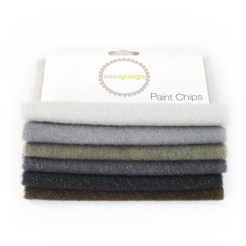 5" x 5" Sparkle Paint Chips - Grey