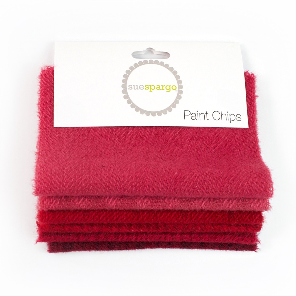 5" x 5" Textural Paint Chips - Red