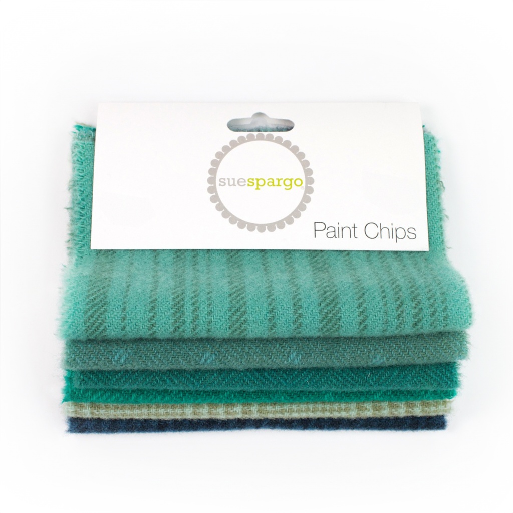 5" x 5" Textural Paint Chips - Teal