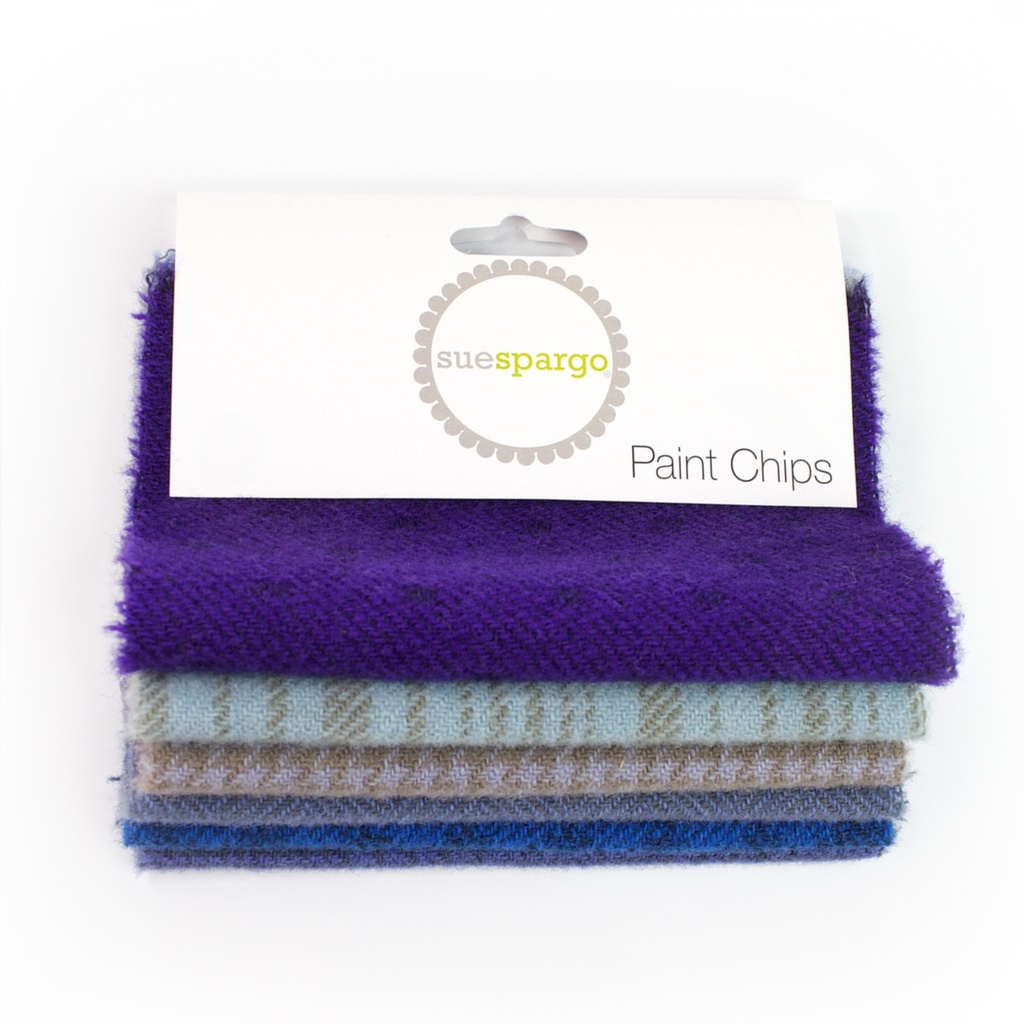 5" x 5" Textural Paint Chips - Blue