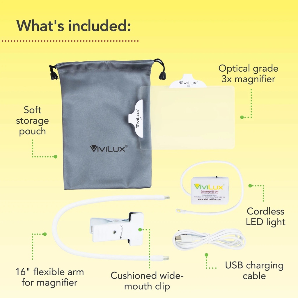 ViviLux XL Clip-on XL Magnifier + Craft Light
