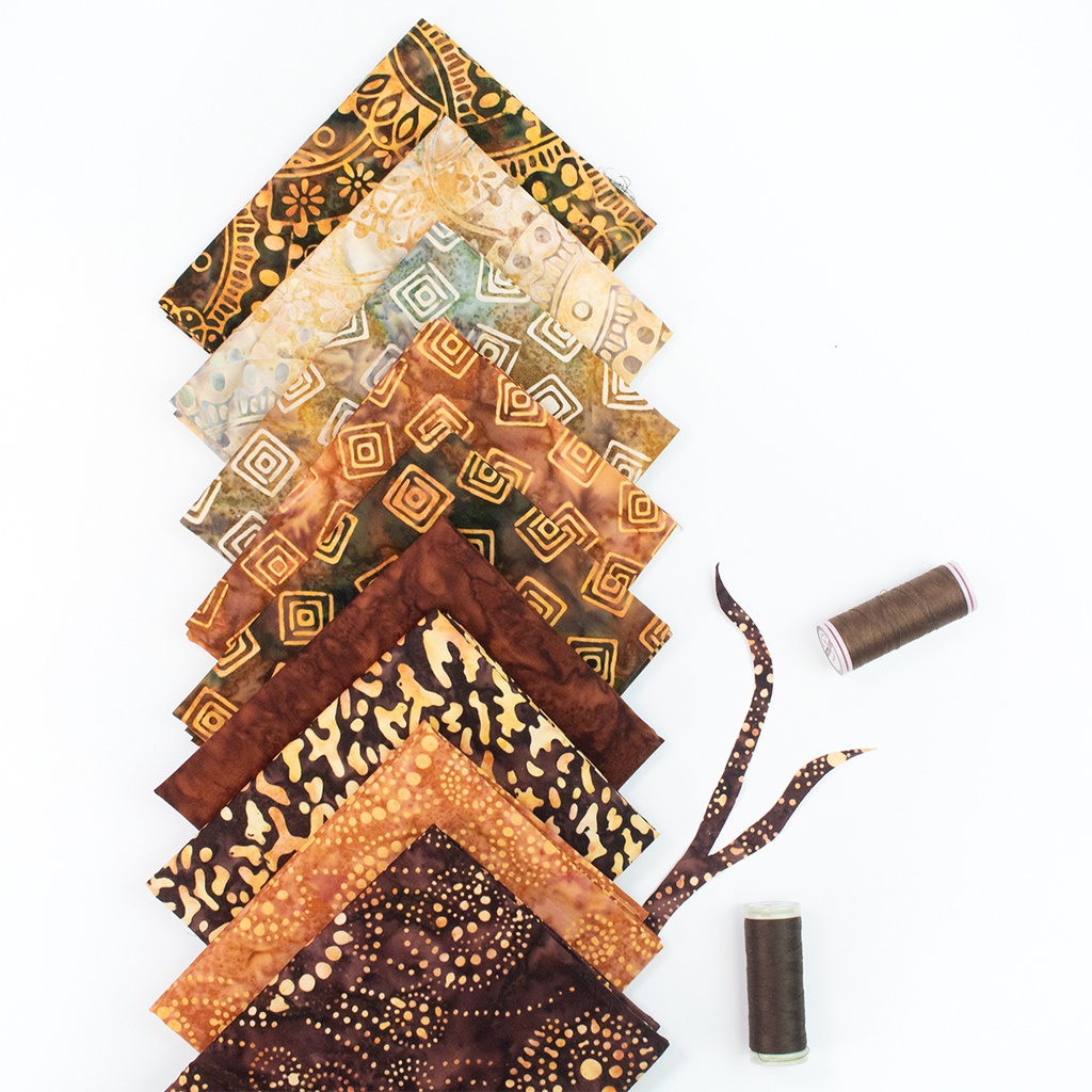 Brown Midnight Savanna FQ Bundle