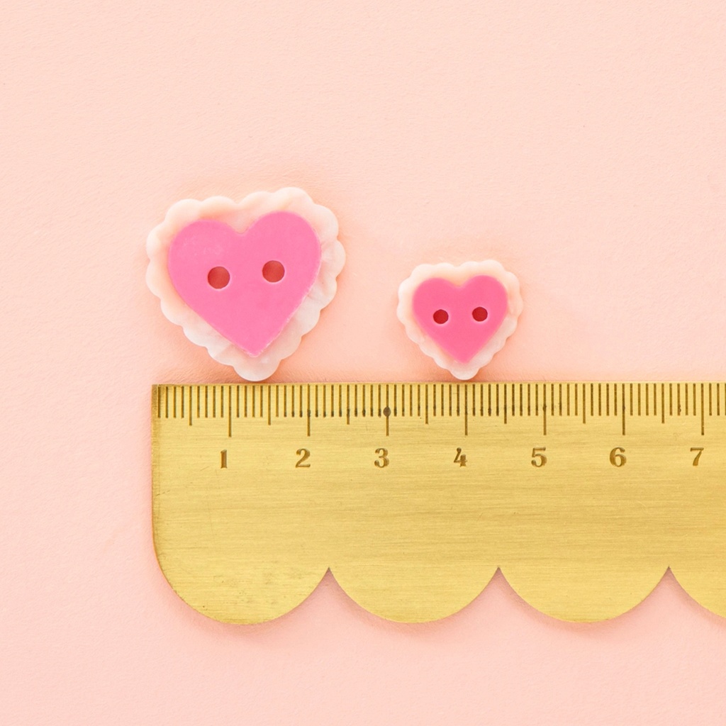 Pink Sweet Heart Button Pack 