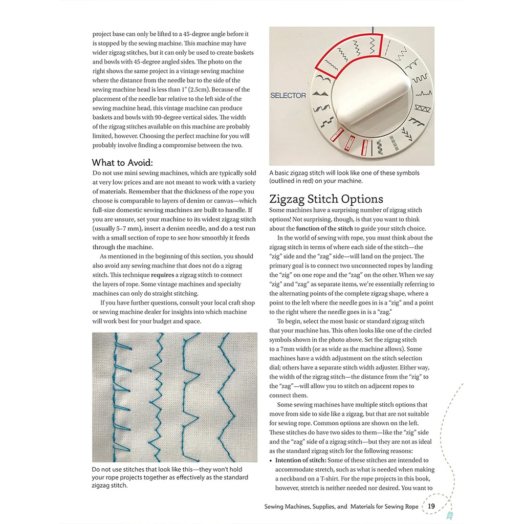 Zigzag Rope Sewing Projects Book