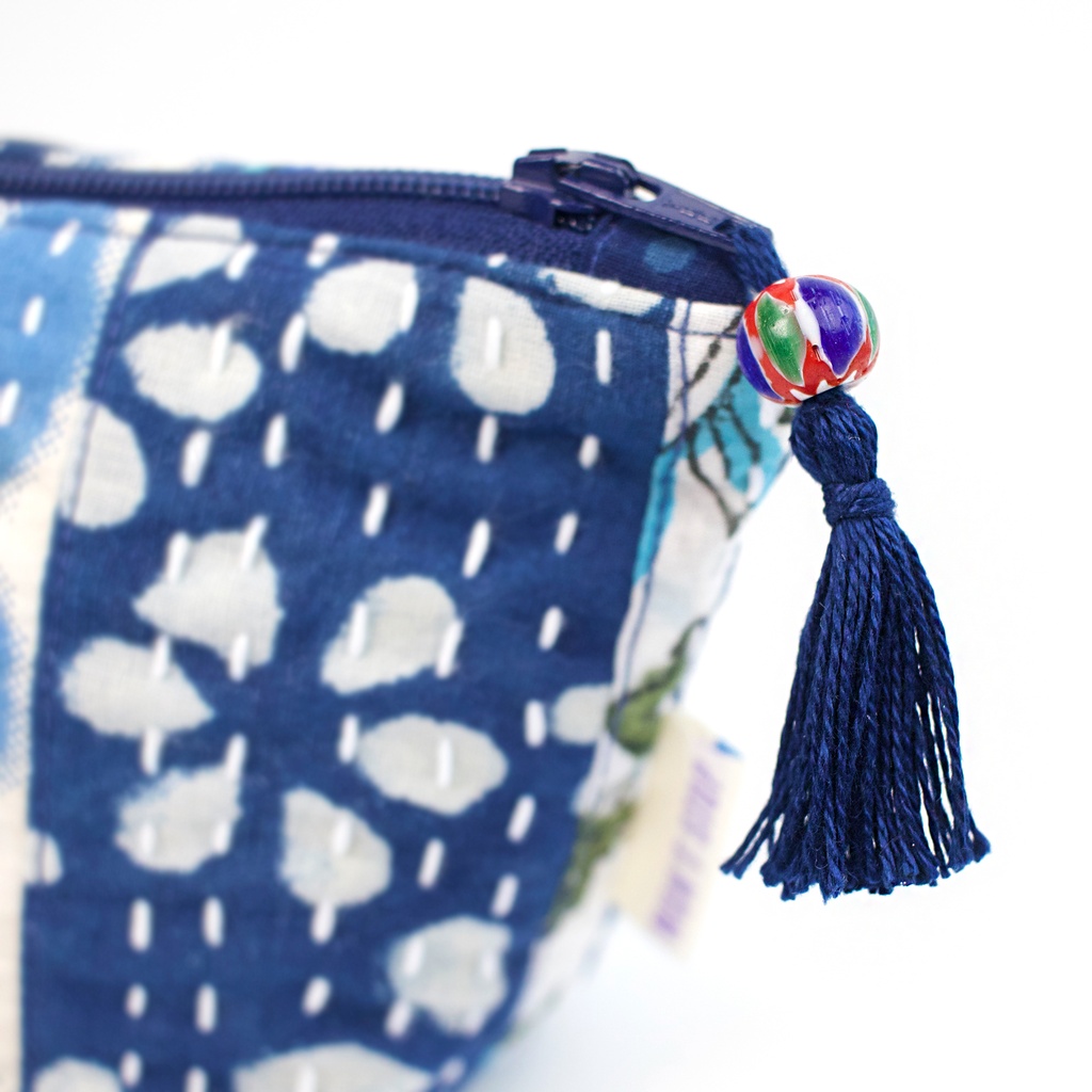 Flip and Sew Kantha Zip Pouch