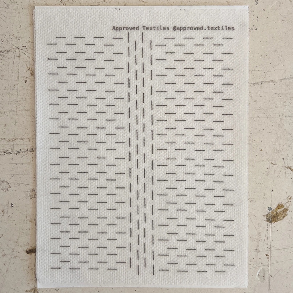 Vertical Dashes - Minimal Mending + Embellishment Transfer